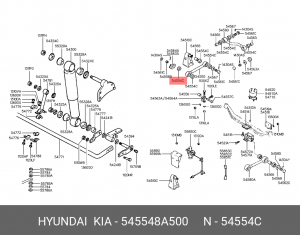 Втулка передней реакт. штанги AERO SPACE (малая) 545548A500 HYUNDAI KIA