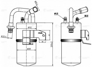 Ресивер-осушитель конд. для а/м Ford Fiesta 01- LCR1006 LCR 1006 LUZAR