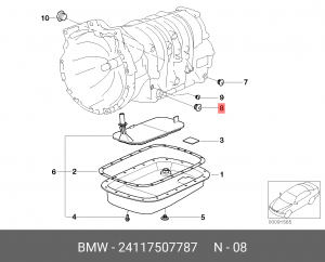 пробка контрольная КПП!\ BMW E46/E83 All 24 11 7 507 787 BMW
