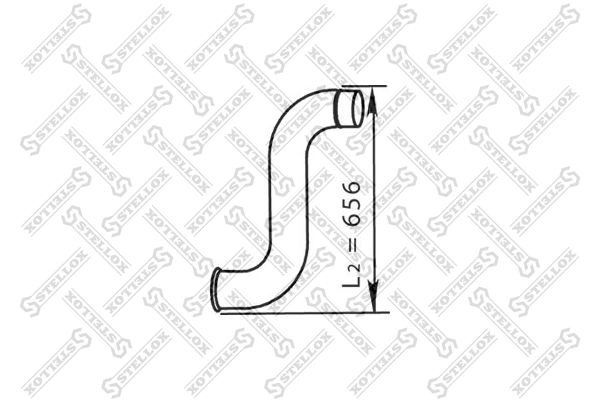 труба глушителя! промежут. до резонатора 2-изг.\RVI PREMIUM Euro II MIDR06.20.45 82-03764-SX STELLOX