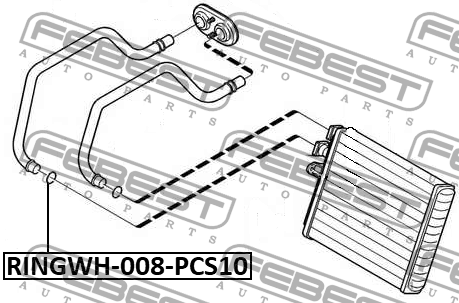 Кольцо уплотнительное системы охлаждения NISSAN ALMERA 00-06 (компл-10шт) RINGWH RINGWH-008-PCS10 FEBEST