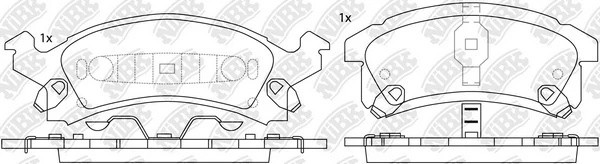 Колодки тормозные CADILLAC Seville (99-04) передние (4шт.) NIBK PN0311 NIBK