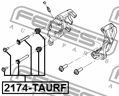 Ремкомплект передн суппорта FORD EXPLORER 02-13 2174-TAURF 2174-TAURF FEBEST