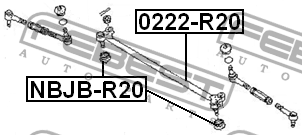 Тяга рулевая 0222-R20 0222-R20 FEBEST