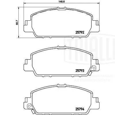 Колодки торм. Honda Accord (12-) диск. перед. (PF 4229) PF 4229 TRIALLI