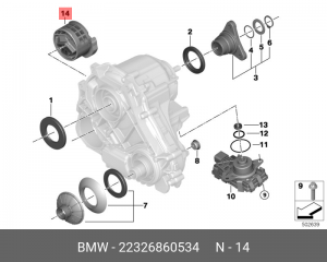 Подушка КПП BMW 22326860534 BMW