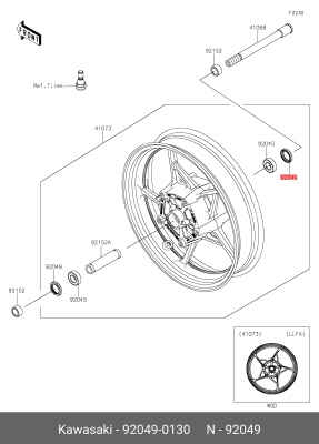 Оригинальная мотозапчасть 92049-0130 92049-0130 KAWASAKI