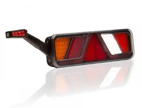 фонарь задний! LED 24В, с отр., лев., с рожком, 6-функц., с провод. 2.5м\ FT700146LLED FRISTOM