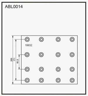 Накладки тормозные, комплект ABL1014 ABL1014 ALLIED NIPPON