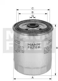Фильтр топливный RENAULT TRUCKS, VOLVO TRUCKS WK11051 WK11051 MANN FILTER