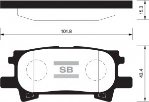 Колодки тормозные LEXUS RX300/RX330/RX350 0308/RX400H 0509 задние SP1385 SP1385 SANGSIN
