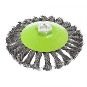 Кордщетка для УШМ коническая 125мм крученая сталь М14 СИБРТЕХ 746117 SIBRTEC