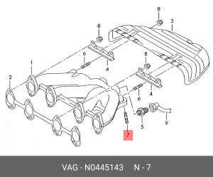 ШПИЛЬКА N0445143 N 044 514 3 VAG