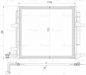 Радиатор кондиц. для а/м Geely Atlas 16- LRAC3018 LRAC 3018 LUZAR