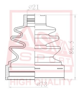 ПЫЛЬНИК ШРУС IB (20x69x86) КОМПЛЕКТ 12 ASBTINN16 ASBTINN16 ASVA