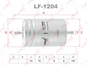 фильтр топливный!\ VW LT 28-46 2.3 96-06 LF-1204 LYNXAUTO