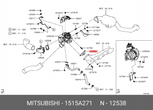 Прокладка MITSUBISHI L200 (16-) (4N15) турбокомпрессора OE 1515A271 MITSUBISHI