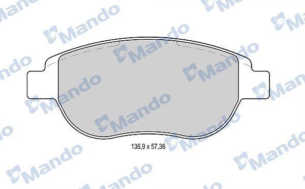 Колодки тормозные дисковые перед MBF015159 MANDO