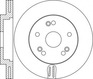Диск тормозной HYUNDAI Equus (09-) передний (1шт.) NIBK RN1711 NIBK