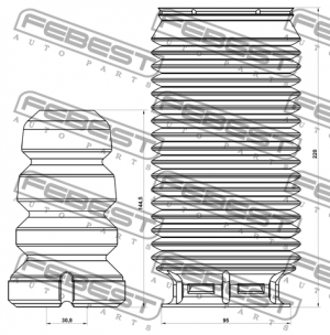 Пыльник передн амортизатора с отбойником комплект OPSHB-MOVBF-KIT OPSHB-MOVBF-KIT FEBEST