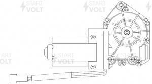 Двигатель стеклоочистителя для а/м ВАЗ 2110 "STARTVOLT" (левый) (тип КЗАЭ) VWR0305 START VOLT