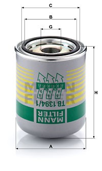 Заменен на TB1394/16X Фильтр осушитель TB1394/1X TB 1394/1 X MANN FILTER