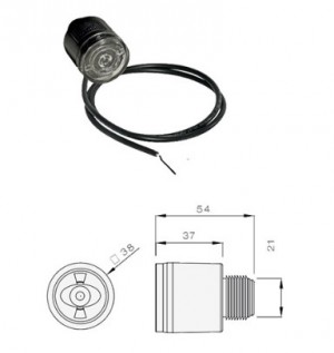 Фонарь габаритный белый monopoint ii led 31-6700-014 ASPOECK