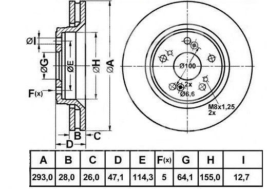 Диск тормозной HONDA CR-V III 2.0-2.4 07- передний RN1243 RN1243 NIBK