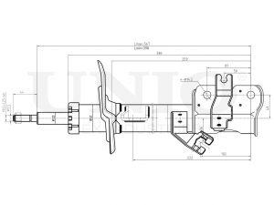 Амортизатор газовый передней подвески левый SAB-10192 UNIO