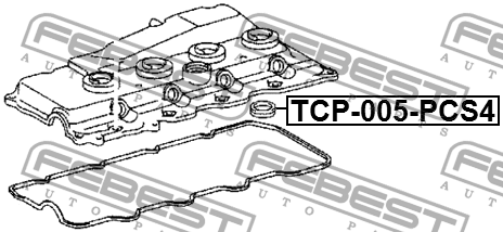 Кольцо уплотнительное свечного колодца (компл-4шт) TOYOTA LAND CRUISER PRADO 120 TCP-005-PCS4 FEBEST