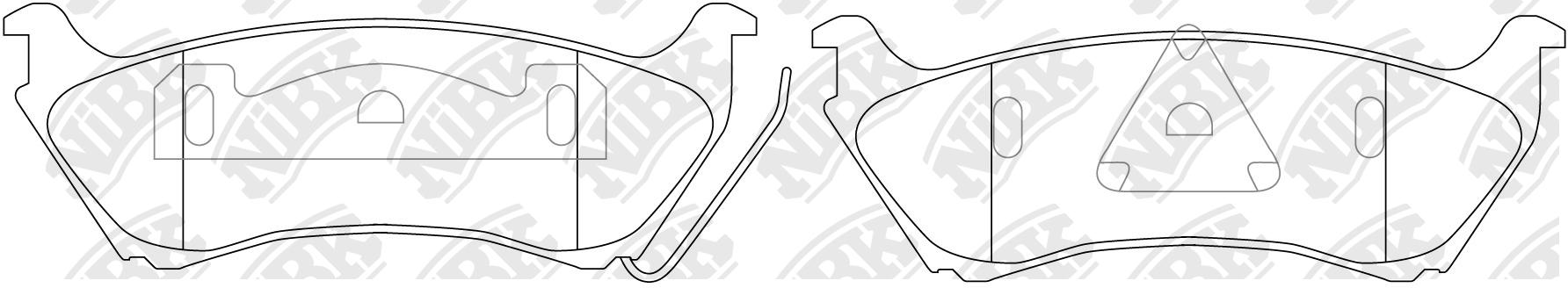 Колодки тормозные MERCEDES (W163) ML230,ML430 задние (4шт.) NIBK PN0144 NIBK