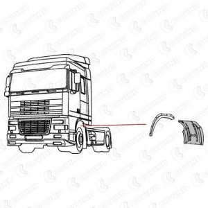 крыло переднее!задняя часть левая \DAF XF95 XF0321 COVIND