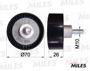 Ролик ремня приводного BMW E46 316i/318i (INA 532022410) AG03054 AG03054 MILES