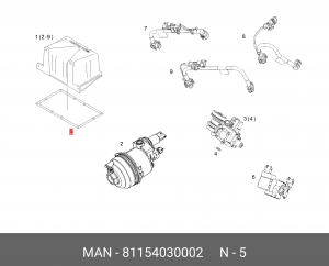 Плоское уплотнение MAN 81154030002 MAN