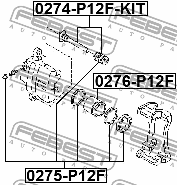 Поршень суппорта 0276-P12F 0276-P12F FEBEST