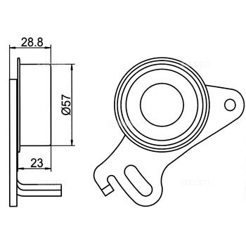 Ролик ГРМ натяжной Hyundai H1/Starex, Mitsubishi L300, Pajero Sport (K90) 2.5TD  GT10130 GMB