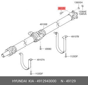 Болт HYUNDAI Porter KIA Bongo 3 (06-) крепления карданного фланца OE 4912943000 HYUNDAI KIA