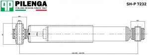 Амортизатор задний, газовый NISSAN X-TRAIL   SH-P7232 SHP7232 PILENGA