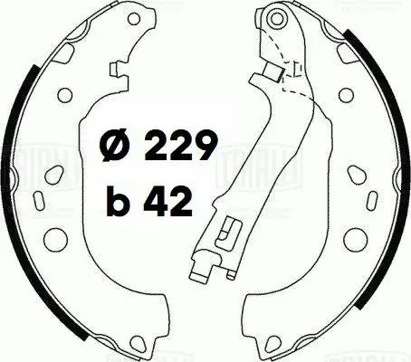 Колодки тормозные барабанные задние 229x42 GF 4586 TRIALLI
