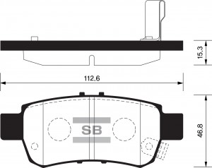 Колодки тормозные HONDA Odyssey (96-),Shuttle (95-) задние (4шт.) SANGSIN SP1428 SANGSIN