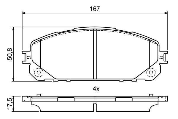 0 986 495 404 колодки дисковые передние!\ Jeep Cherokee V (KL) all 13> 0986495404 BOSCH