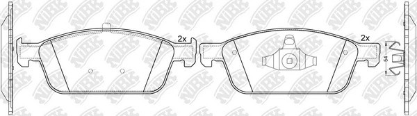 Колодки тормозные дисковые FORD KUGA 12-/TRANSIT CONNECT 13-  PN51011 PN51011 NIBK