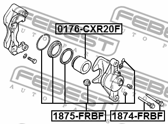 Ремкомплект передн суппорта OPEL FRONTERA B 1998-2004 1875-FRBF 1875-FRBF FEBEST
