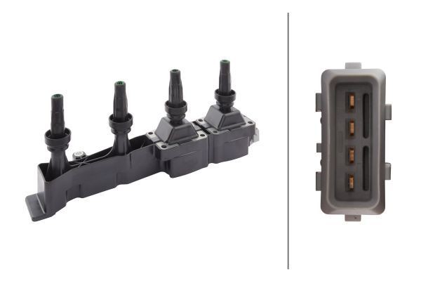 катушка зажигания!\ Citroen C2/C3/C4, Peugeot 206/207/307 1.6i 00> 5DA193175-731 HELLA