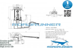 RR6051FPA Насос топливный электрический в сборе RR-6051-FPA ROADRUNNER