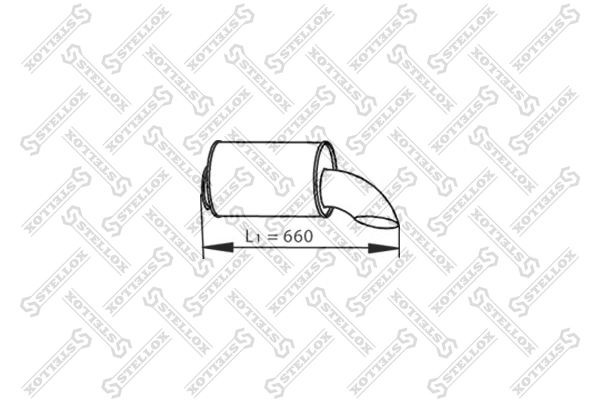 труба глушителя! выхлопная\RVI PREMIUM/Magnum, Volvo FL/FM/FH 82-03771-SX STELLOX