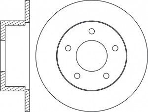Диск тормозной VW Passat (96-00) AUDI A6 (94-97) задний (1шт.) NIBK RN1049 NIBK