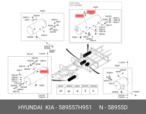 Штуцер тормозной системы UNIVERSE (90) 589557H951 HYUNDAI KIA