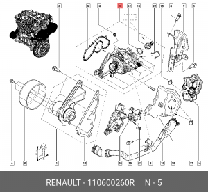 КОРПУС ТЕРМОСТАТА 110600260R 110600260R RENAULT