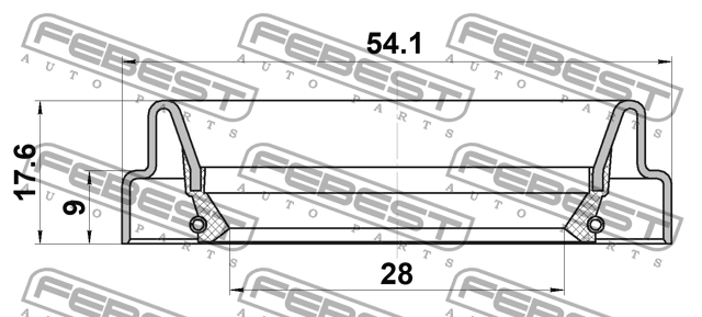 Сальник полуоси JEEP GRAND CHEROKEE (CKD) 2006-2015 95FDS-30540918X 95FDS-30540918X FEBEST